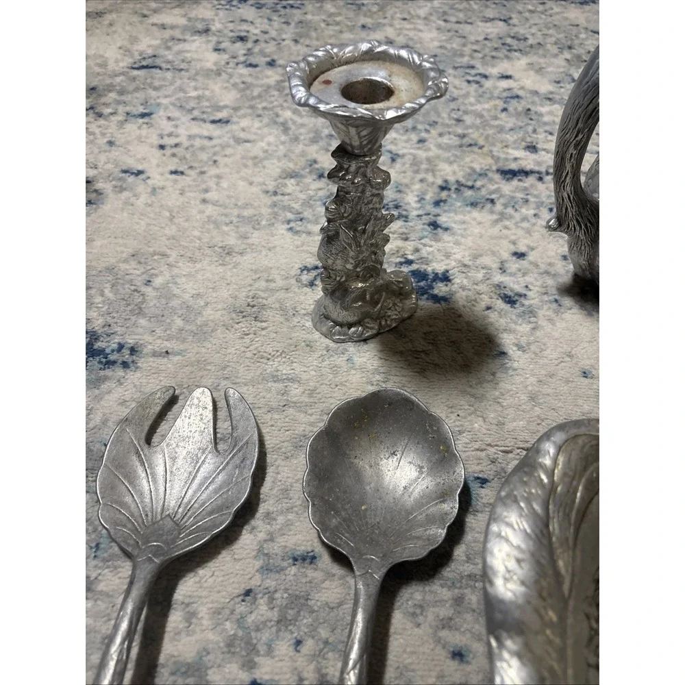 Lot Of  19 Pc Vintage Arthur Court Bunny Rabbits Aluminum Various Items Amazing